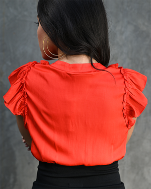 EMPOWERING BLOUSE - FLAME SCARLET