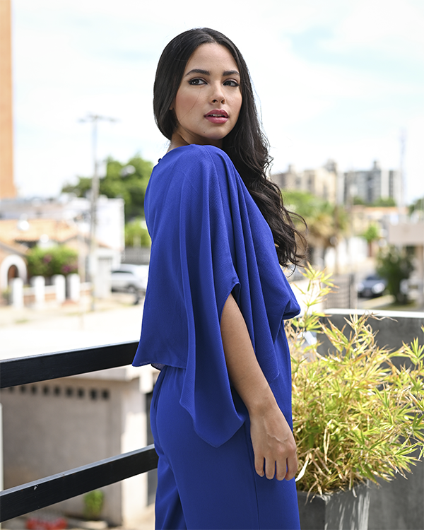 Royal blue 2025 jumpsuit for wedding